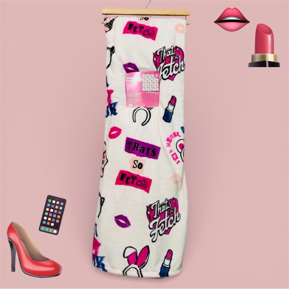 Mean Girls™ “That’s So Fetch” Oversized Plush Blanket-Queen Size 90”x90” NWT
